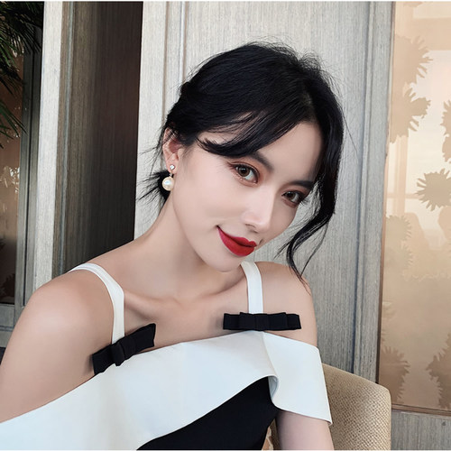 防过敏 925纯银针珍珠耳环女高级感气质耳钉韩国简约耳饰潮配饰品 - 图0