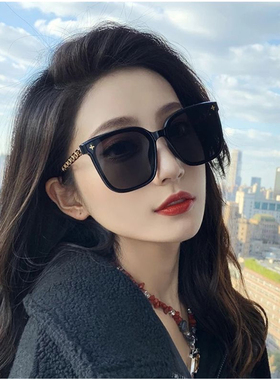 遮阳方形女显脸小墨镜太阳眼镜
