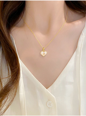 女不掉色不过敏项链锁骨链毛衣链