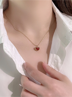 女不掉色不过敏项链锁骨链毛衣链