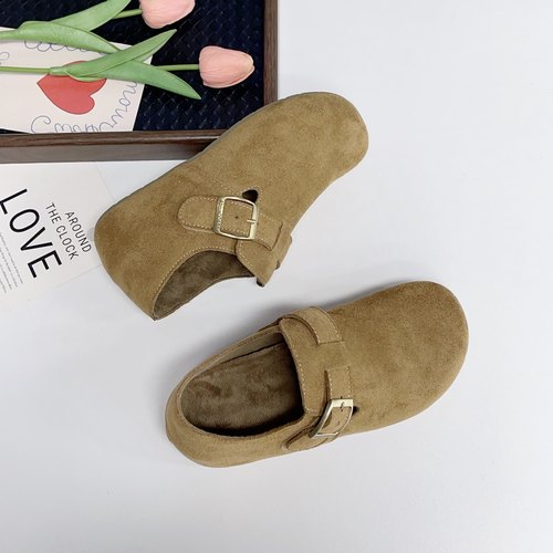 经典全包加绒勃肯鞋2025秋冬一脚蹬舒适百搭休闲平底单鞋 - 图1