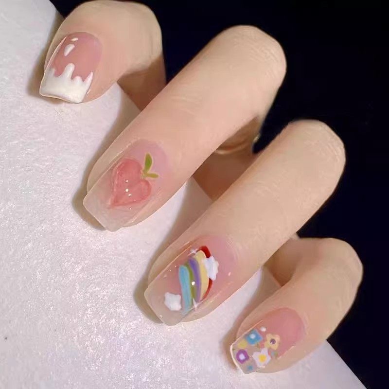 美甲网红爆款夏天小彩虹可爱卡通多巴胺贴纸2026新款指甲贴花饰品,淘宝优惠券,粉丝福利购,淘宝优惠卷