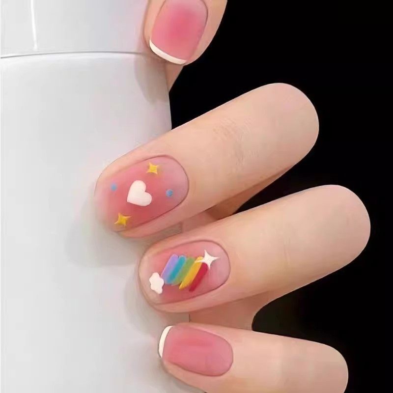 美甲网红爆款夏天小彩虹可爱卡通多巴胺贴纸2026新款指甲贴花饰品,淘宝优惠券,粉丝福利购,淘宝优惠卷