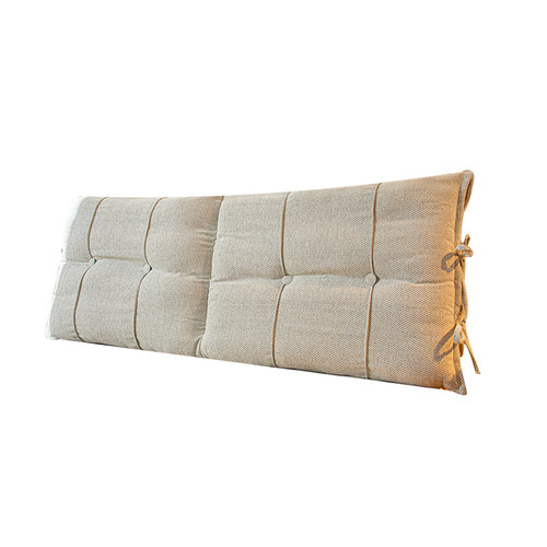 床头软包靠背2026新款人字纹实木改造防撞软靠枕可拆洗卧室床靠垫 - 图0