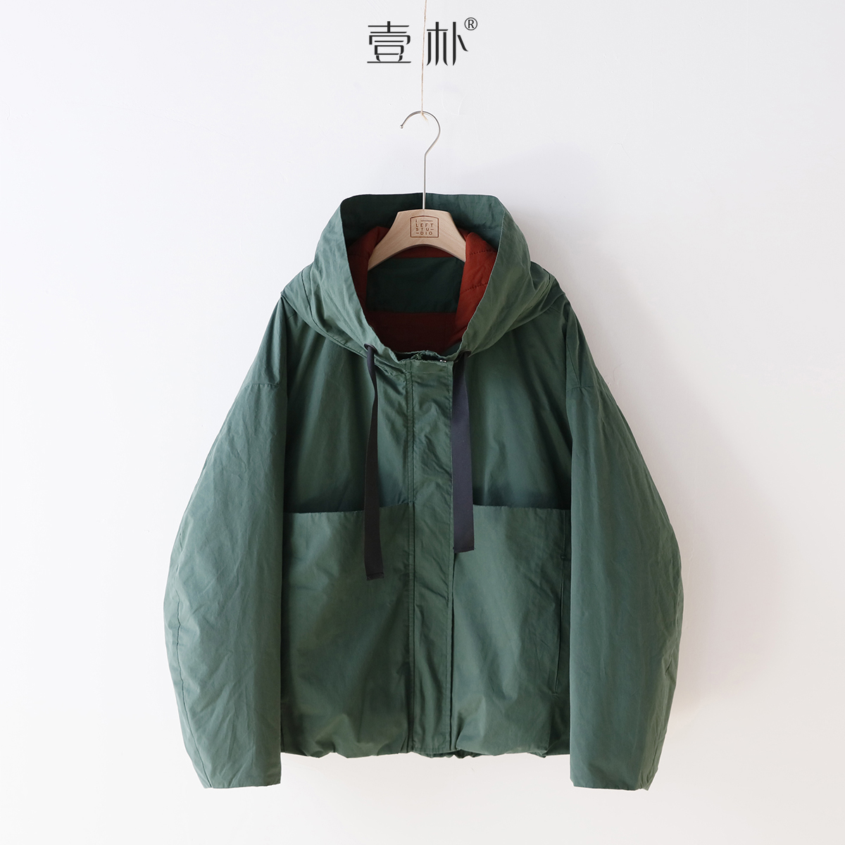 冬季夹棉加厚连帽大口袋棉衣 保暖棉服短风衣外套 5SP610 - 图2