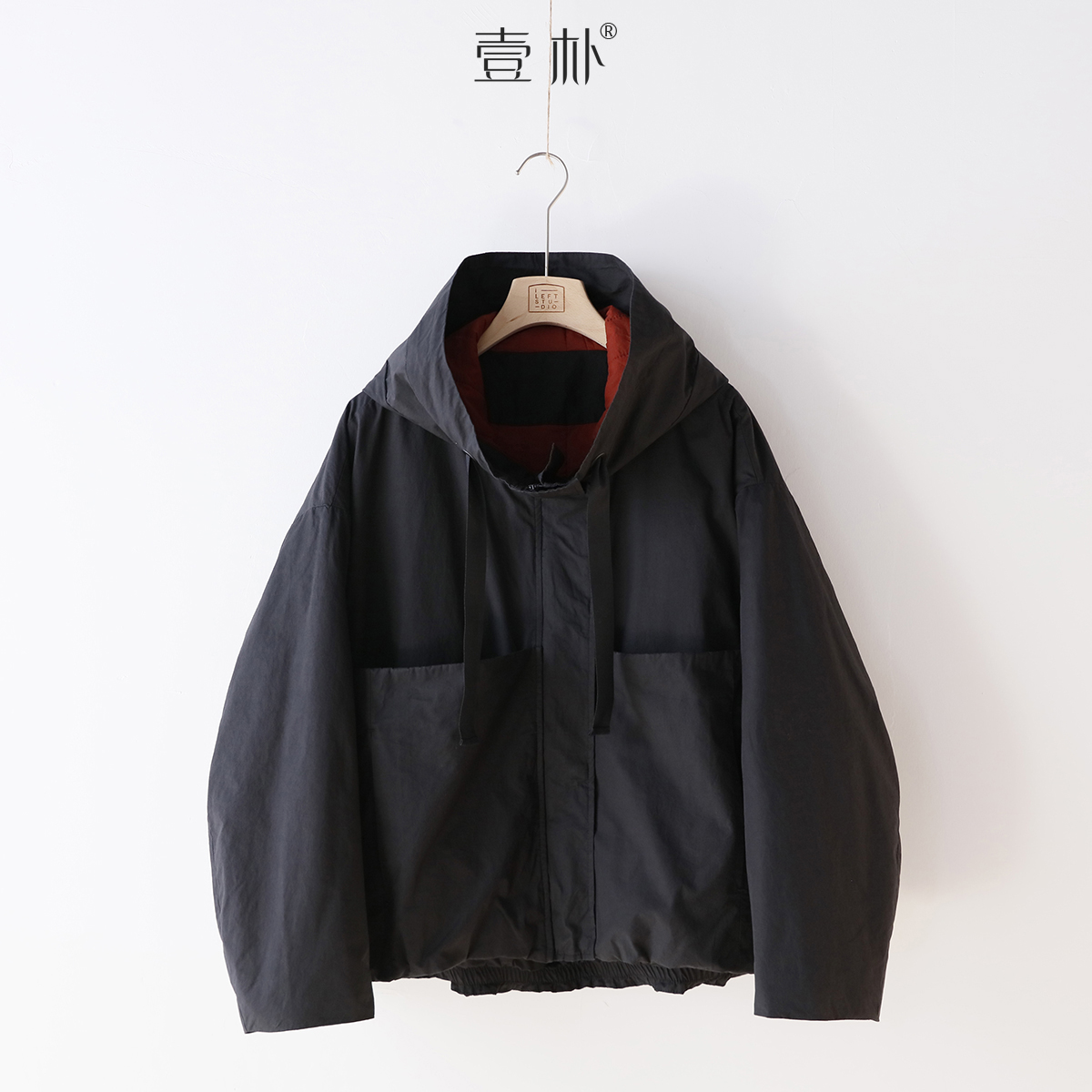 冬季夹棉加厚连帽大口袋棉衣 保暖棉服短风衣外套 5SP610 - 图1