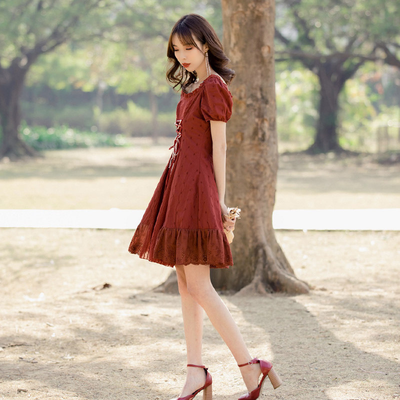 魅影仙女夏季法式赫本风气质连衣裙 魅影仙女连衣裙