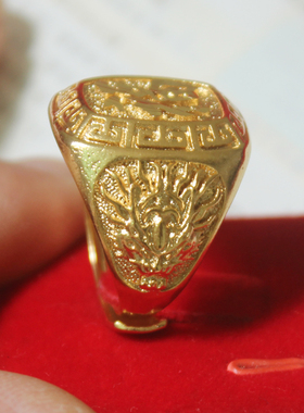 指环开口仿真饰品不掉色黄铜镀金