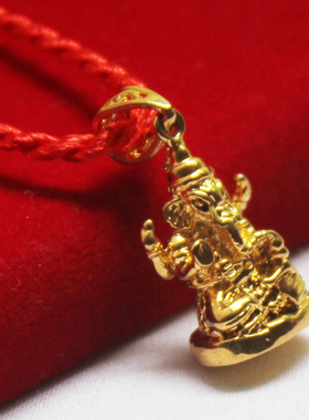 饰品泰国项链坠保平安铜镀金