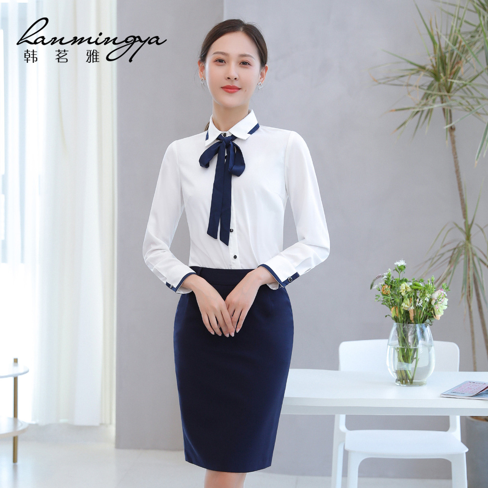 韩茗雅西服套装气质女神范工作服 韩茗雅服饰职业女裤套装