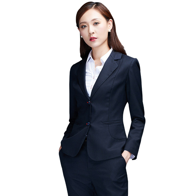 韩茗雅高端定制女士套装秋冬工作服 韩茗雅服饰职业女裤套装