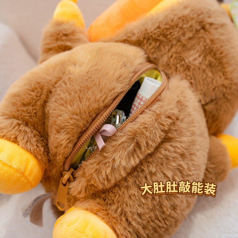 正版可爱水豚噜噜玩偶毛绒双肩背包搞怪小孩书包出游用女生日礼物,淘宝优惠券,粉丝福利购,淘宝优惠卷