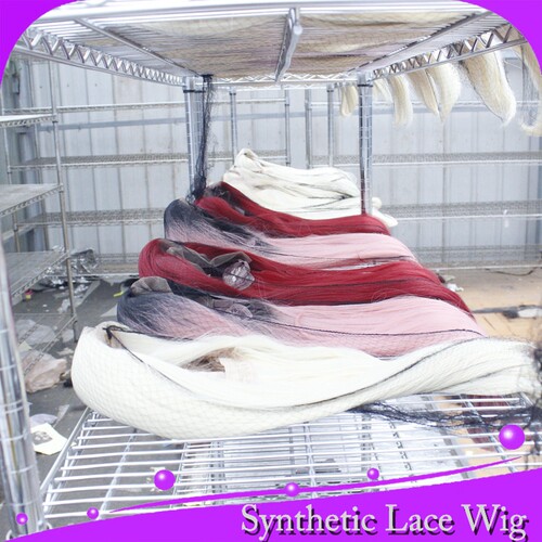 金色blonde box braided lace wig半手工蕾丝脏辫整顶高温丝假发 - 图1