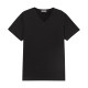 Metersbonwe V-neck men's T-shirt slim fit white summer