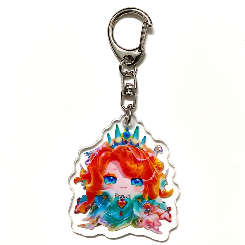 ‌蛋仔派对皮肤蛋仔派对人鱼歌姬皮肤手办挂件赛然玩偶亚克力公仔石心船长钥匙扣