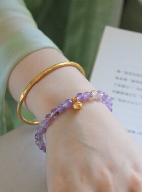 S925银铃铛紫水晶手串