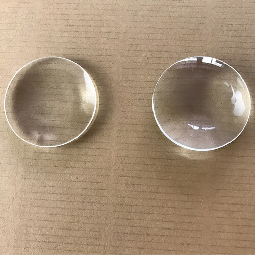 圆形玻璃镜片12mm25mm30mm50mm放大镜微型双凸单凸10倍30倍小镜片 - 图0