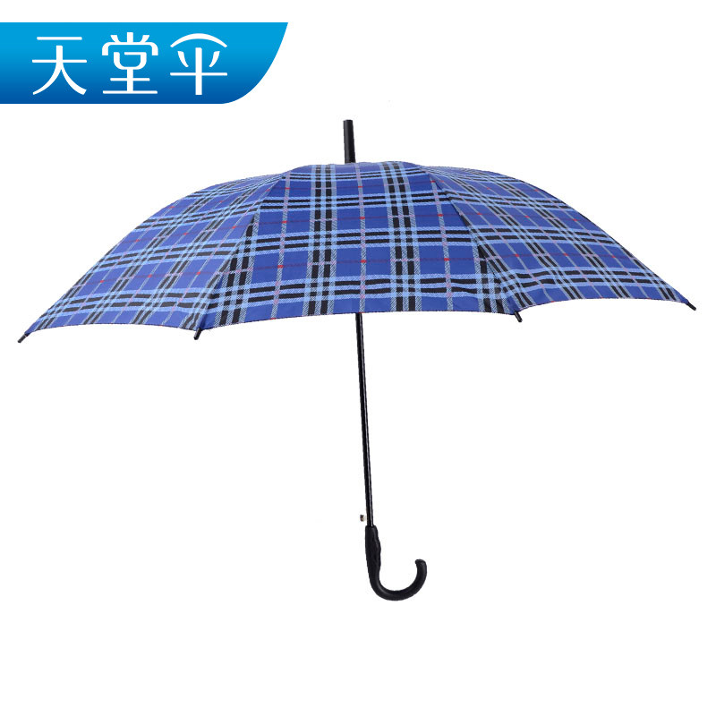 天堂伞长柄伞雨伞直杆伞加大防风商务格子伞双人大伞自动晴雨伞_虎窝淘