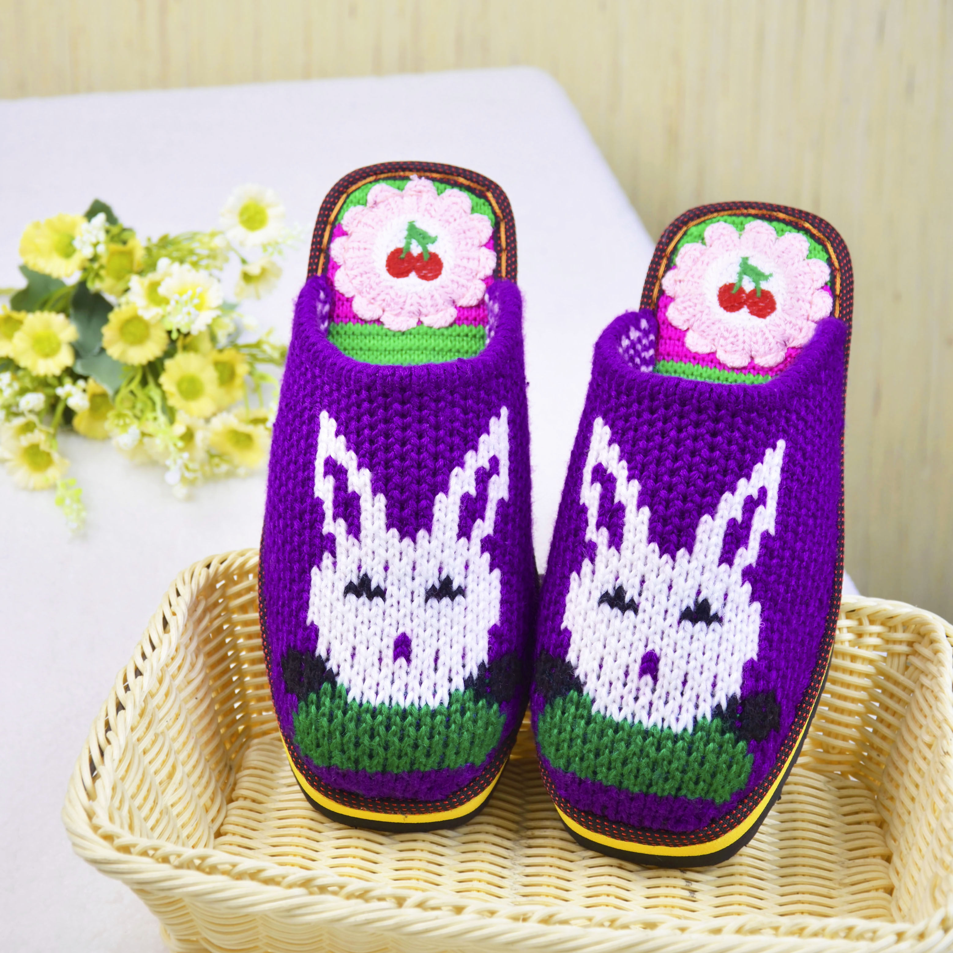 居家情侣防滑耐磨男女款纯手工毛线编织勾拖鞋成品婚嫁鞋春秋季,淘宝优惠券,粉丝福利购,淘宝优惠卷