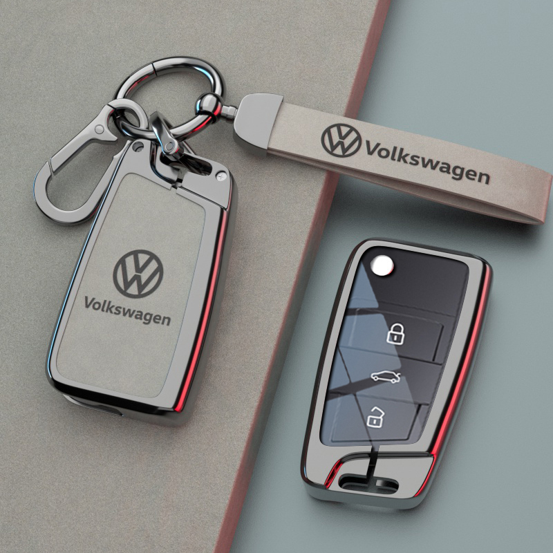 大众宝来钥匙套polo途岳探岳x全包途观L网红高端2023新款车壳扣包 - 图0