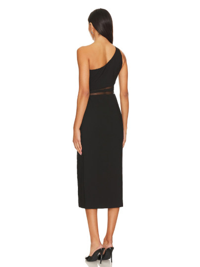 泰国潮牌女中长款连衣裙斜裁裙子开叉小礼服生日派对时尚小众新款