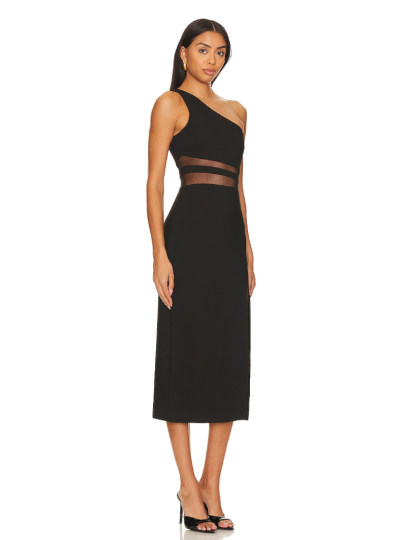 泰国潮牌女中长款连衣裙斜裁裙子开叉小礼服生日派对时尚小众新款