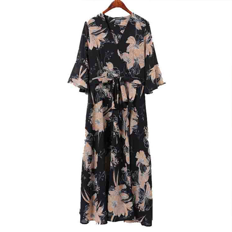 伊自尚大码女装2020年新款胖mm长裙 伊自尚服饰大码女装