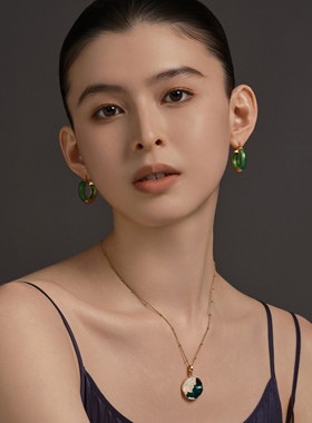 Fellala/翡拉拉「绿光」高级感项链锁骨链轻奢配饰女首饰官方饰品
