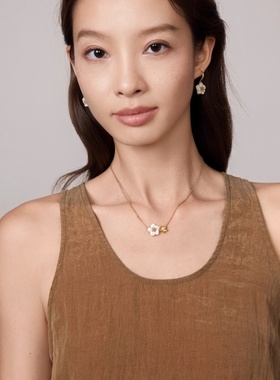 Fellala/翡拉拉「简奢时尚5.0」系列雪樱项链锁骨链首饰官方女