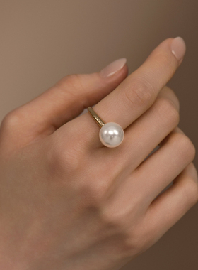 Fellala/翡拉拉「印象巴黎」原创设计珍珠戒指指环生日礼物送女友