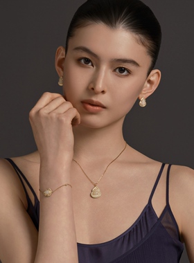 Fellala/翡拉拉「玉见」轻奢玉髓葫芦细手链新中式小众百搭手饰女