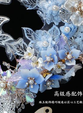 珍扇记月魄团扇diy材料包成品扇