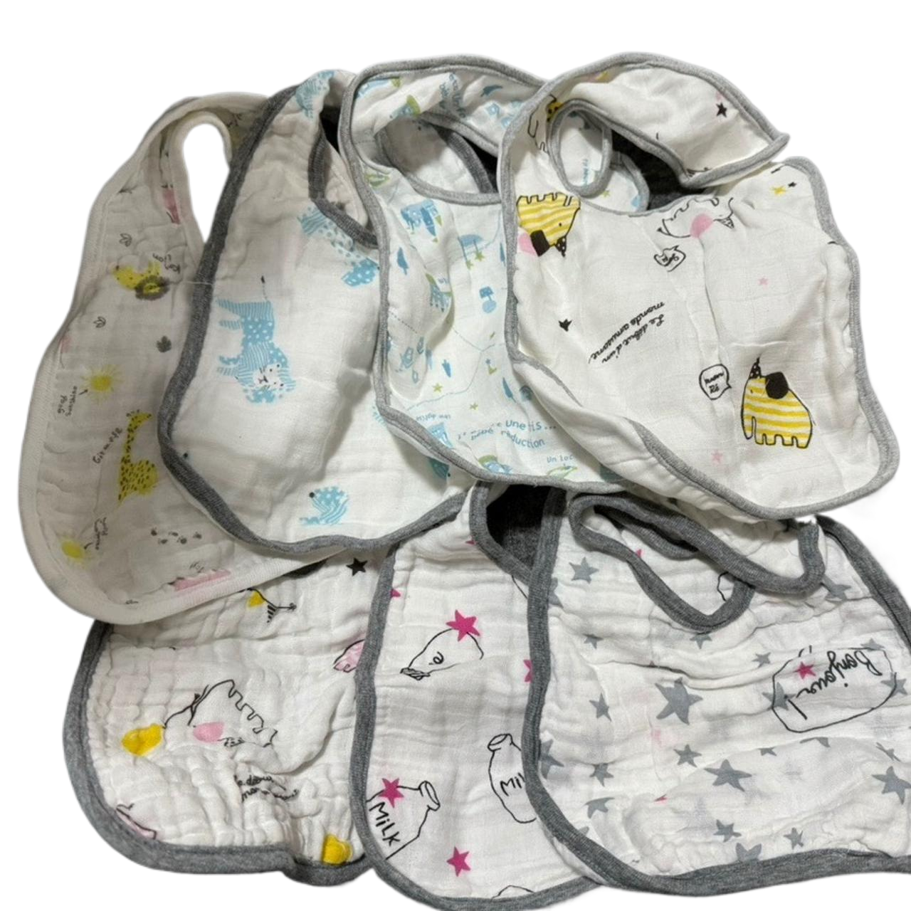 Foreign trade original order 3 pack baby pure cotton gauze saliva towel bib newborn baby saliva towel