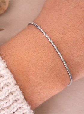 Rinhoo Stainless Steel 1MM 1.5MM Thin Chain Bracelet For