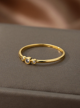 Zircon Engagement Wedding Rings For Women Gold Color