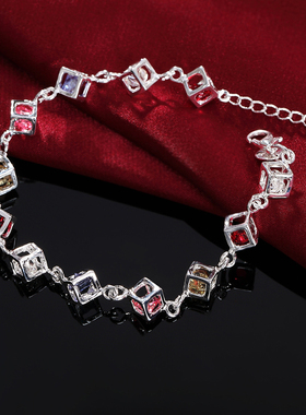 925 Stamp silver bracelets women lady wedding gift Jewelry