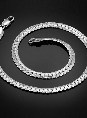 Hiphop Jewelry 4MM 7MM Snake Flat Stainless Steel Chain