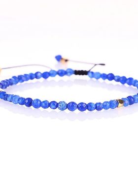 3mm Natural Lapis Tiger Eye Stone Tangling Stone Hand-woven