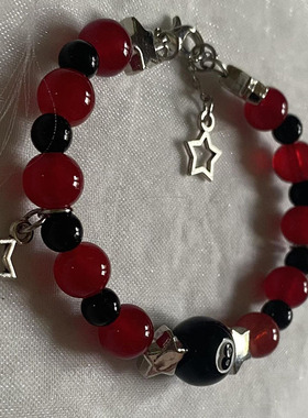 Billiard 8ball charm Bracelet Grunge jewelry
