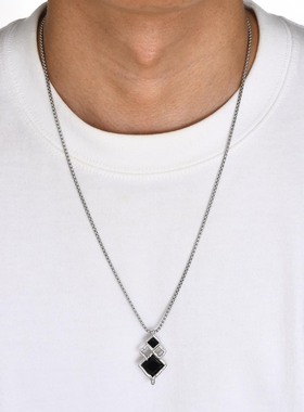 Vnox Irregular Geometric Pendant Necklaces for Men, Gothic
