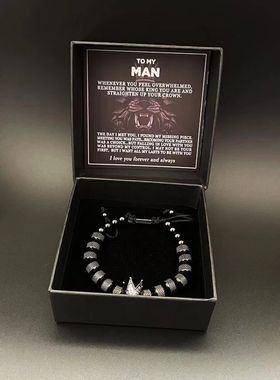 Luxury Crown Charms Stainless Steel Beads Man Bracelet
