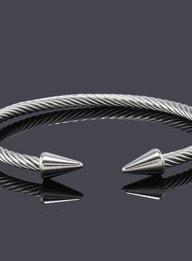 Luxury Arrow Stainless Steel Man Cuff Bracelet Women