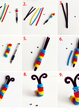 500pcs Plush Stems Balls Eyes DIY Art Craft Toys Plush