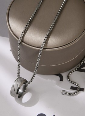Titanium Steel Ring Pendant Necklaces For Women Men Trendy