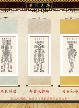 中医养生馆经脉脏腑明堂装饰画