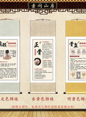 养生馆骨盆修复肩颈疏通装饰挂画