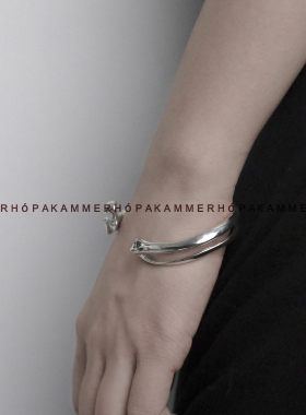 KAMMERHOPA 设计师品牌做旧骨头异形设计感手镯925银小众男女新品