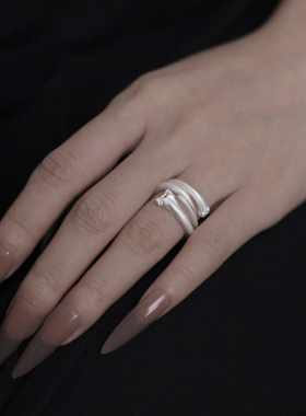 kammerhopa 设计师品牌925银戒指骷蕾丝小众戒指简洁鱼骨新品指环