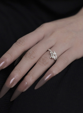 kammerhopa 小众设计师品牌925银戒指骷蕾丝系列百搭指环男女新品