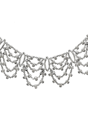 kammerhopa925银项链骷蕾丝系复古重工小众设计感项链chocker锁骨